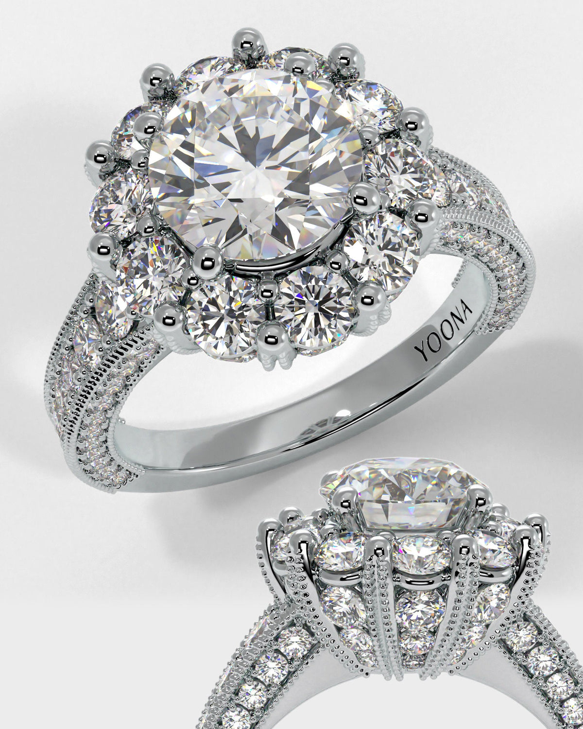 Signature engagement rings