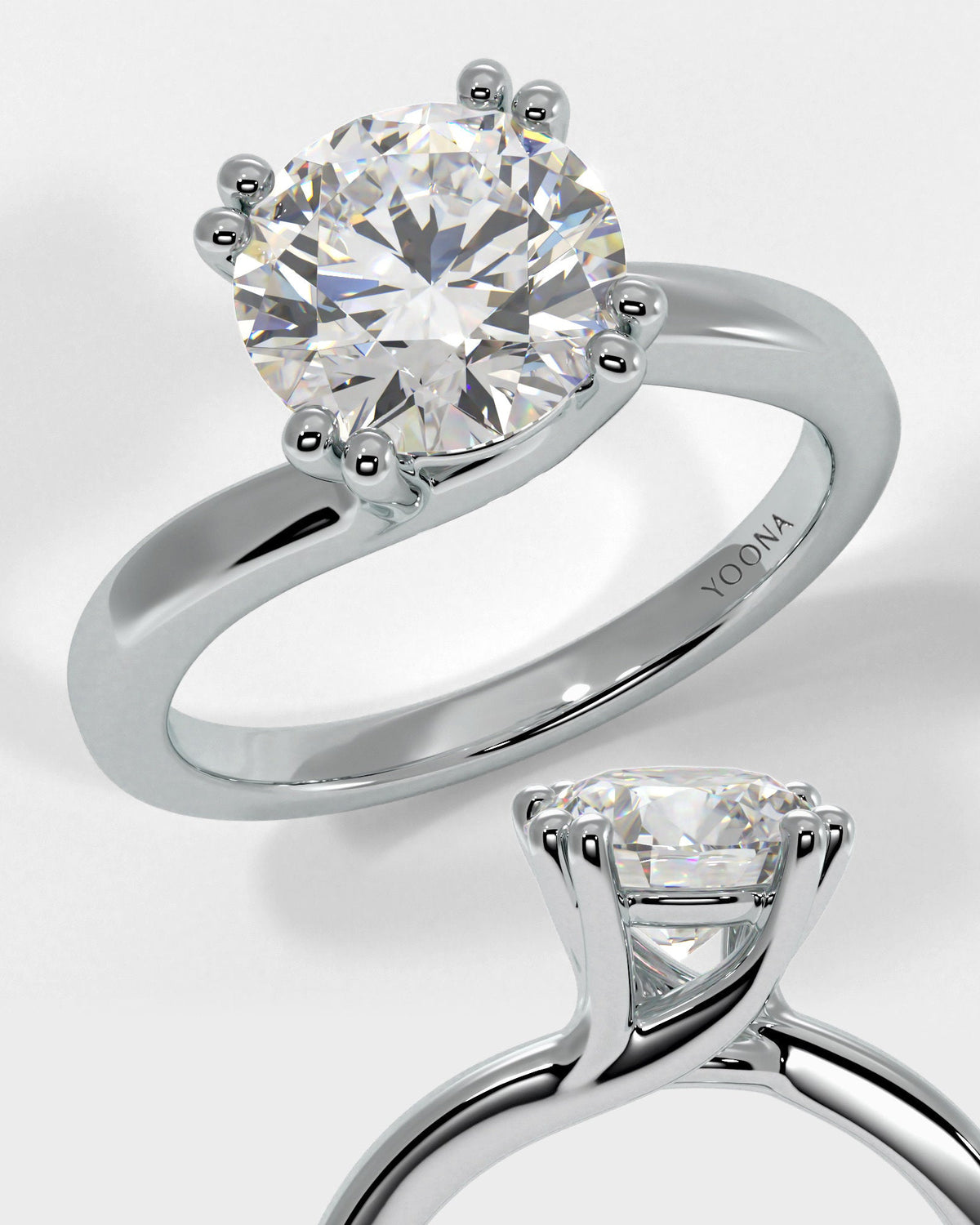 Solitaire engagement rings